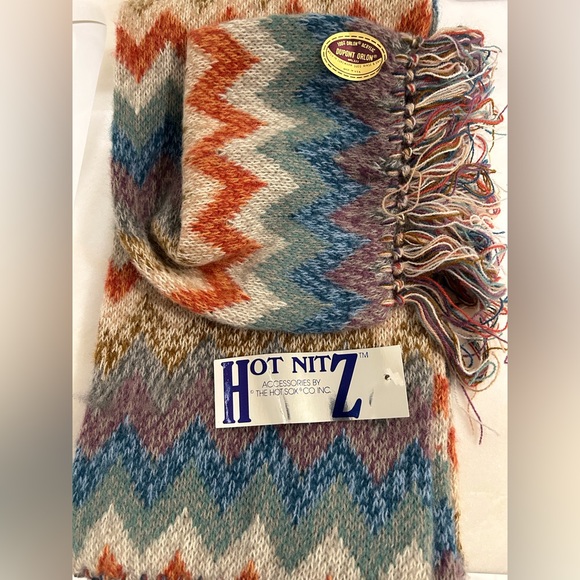 Hot Sox Scarf 62” Fringe 4” - Picture 2 of 2